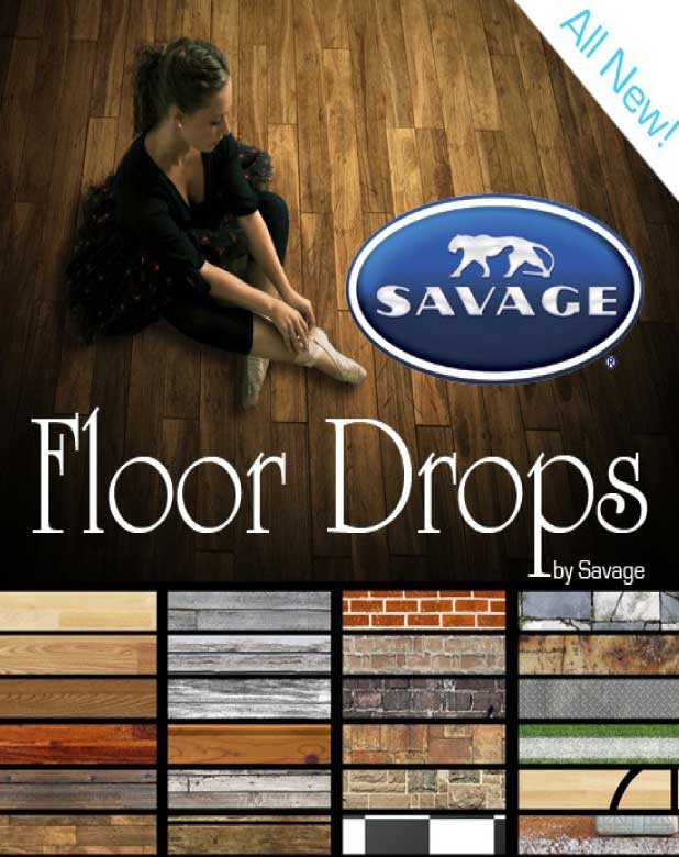 Rutschfester Floor Drop Motivhintergrund mit Holzoptik für realistische Studioaufnahmen