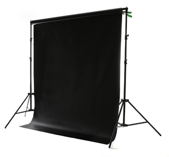 Professioneller Savage Hintergrundkarton aufgerollt im Fotostudio Setup