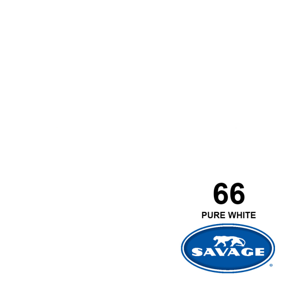 Savage Hintergrundkarton 2,72x11m, pure white, Farbe 66