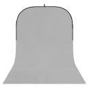 flexibler Falthintergrund, 1,5x4,0m, grau mit Schleppe, BBT-03